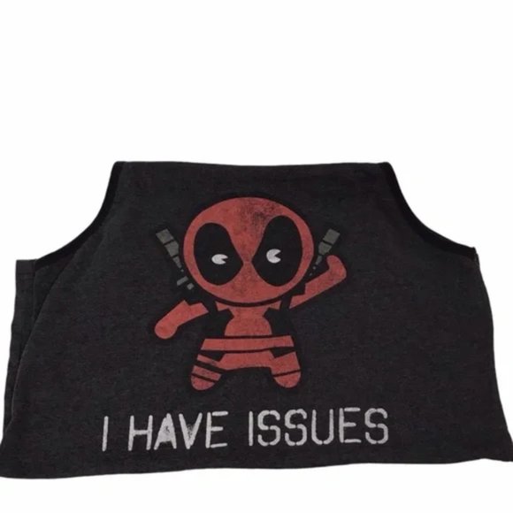 Marvel Deadpool Tank Top Dark Grey Men's Sz M - Picture 3 of 4